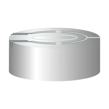N20 Aluminium Complete Tear Off Cap, silver Silicone white/PTFE