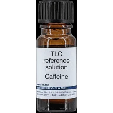 Caffeine reference solution dissolved in ethano