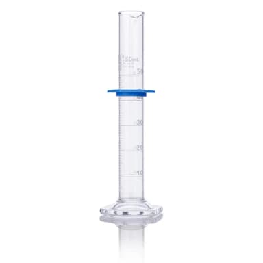 Cylinder, Graduated, Globe Glass, 50mL, Class B, To Deliver (TD), Dual Grads, ASTM E1272, 4/Box - CS/24