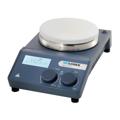 SCI340-Pro Circular LCD Digital Magnetic Hotplate Stirrer, ceramic plate, 220-240V, 50/60Hz, UK Plug