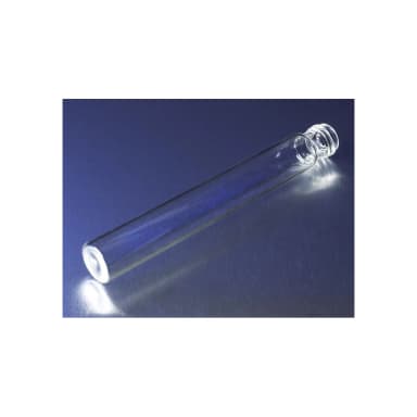 PYREX 16x125mm Disposable Flat Bottom Screw Cap Culture Tubes, Without Caps