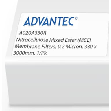 Nitrocellulose Mixed Ester (MCE) Membrane Filters, 0.2 Micron, 330 x 3000mm, 1/Pk