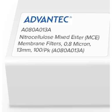 Nitrocellulose Mixed Ester (MCE) Membrane Filters, 0.8 Micron, 13mm, 100/Pk