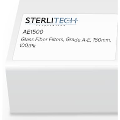 Grade A-E Borosilicate Glass Microfiber, 150mm, 100/Pk