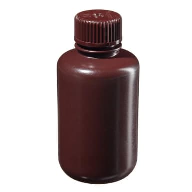 Amber Narrow-Mouth Sample Bottle HDPE 125 mL