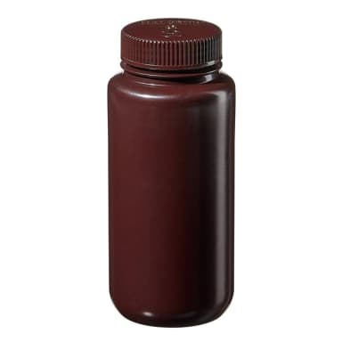Amber Wide-Mouth Sample Bottle HDPE 500 mL