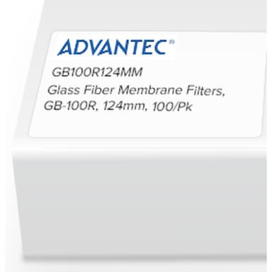 Glass Fiber Membrane Filters, GB-100R, 124mm, 100/Pk
