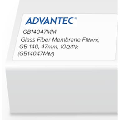 Glass Fiber Membrane Filters, GB-140, 47mm, 100/Pk