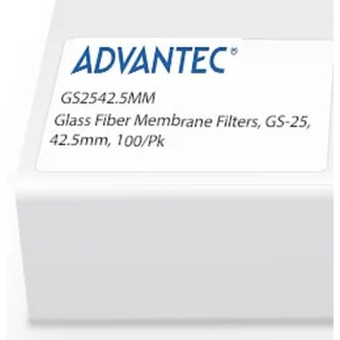 Glass Fiber Membrane Filters, GS-25, 42.5mm, 100/Pk
