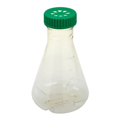 2L Erlenmeyer Flask, Vent Cap, Baffled Bottom, Polycarbonate, Sterile