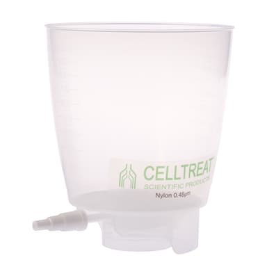 1000mL Polypropylene Bottle Top Filter, Nylon Filter Material, 0.45µm, 90mm, Non-sterile