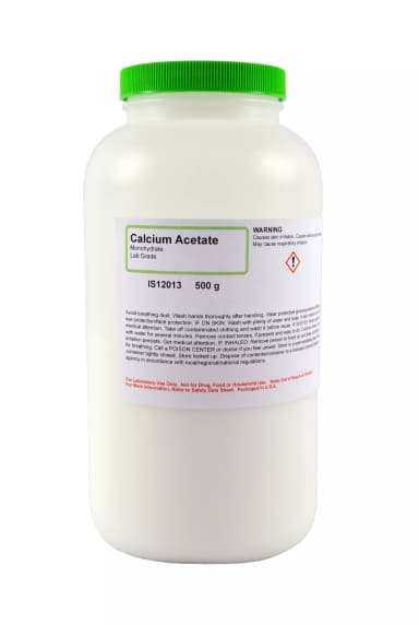 CALCIUM ACETATE MONO-HYDRATE L/G 500G