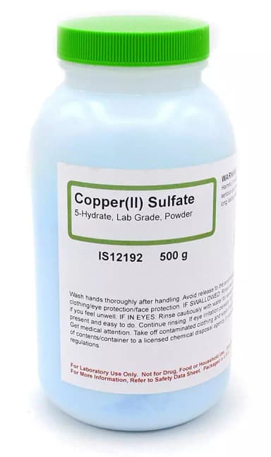 COPPER (II) SULFATE 5-HYDRATE L/G PWD 500G