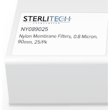 Nylon Membrane Filters, 0.8 Micron, 90mm, 25/Pk
