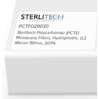 Polycarbonate (PCTE) Membrane Filters, PVP-Free, 0.2 Micron, 90mm, 30/Pk