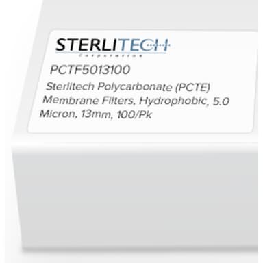 Polycarbonate (PCTE) Membrane Filters, PVP-Free, 5.0 Micron, 13mm, 100/Pk