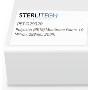 Polyester (PETE) Membrane Filters, 1.0 Micron, 293mm, 20/Pk