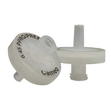 Polypropylene Syringe Filters, Hydrophobic, with Prefilter, Cameo, 0.45 Micron, 17mm, 500/pk