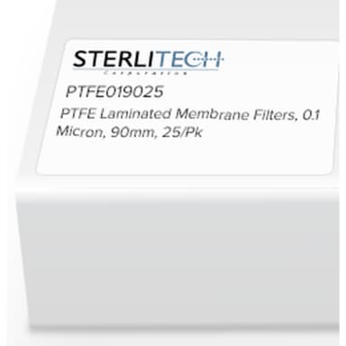 PTFE Laminated Membrane Filters, 0.1 Micron, 90mm, 25/Pk