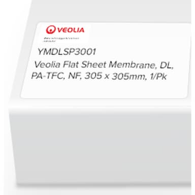 SUEZ (GE) Flat Sheet Membrane, DL, PA-TFC, NF, 305 x 305mm, 1/Pk