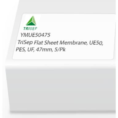 TriSep Flat Sheet Membrane, UE50, PES, UF, 47mm, 5/Pk