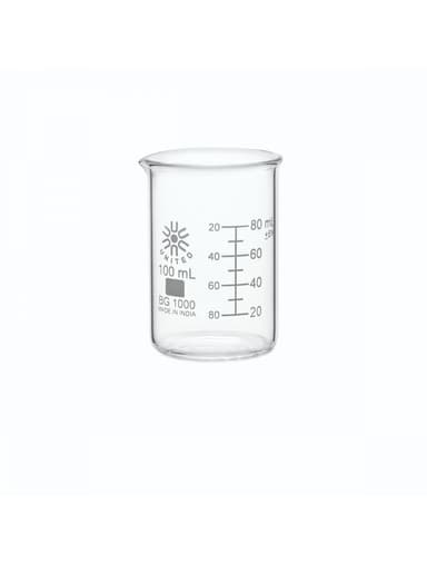 Beakers, Low Form, Borosilicate Glass, 100Ml