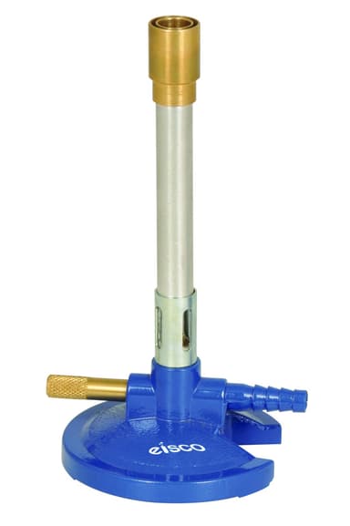 Premium Bunsen Burner, Natural Gas - Flame Stabilizer, Needle Valve Gas Flow Control - Suitable for use with Natural Gas