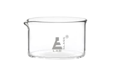 Crystallizing Dish, 300ml - Flat Bottom, with Spout - Borosilicate 3.3 Glass - Laboratory, Kitchen, Crafts