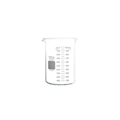 PYREX Griffin Low Form 1L Beaker, Double Scale, Graduated