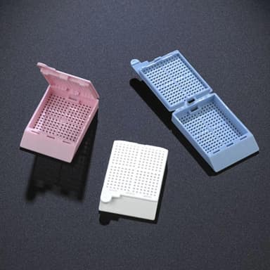 Cassette, Biopsy Embedding with Attached Lid, 35 Writing Area, WHITE, 500/Dispenser Box, 2 Boxes/Unit