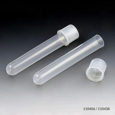 Culture Tube, 12 x 75mm (5mL), PP, with Separate Dual Position Cap