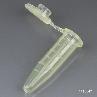 Microcentrifuge Tube, 0.5mL, PP, Attached Snap Cap, Graduated, Assorted Colors, Certified: Rnase, Dnase and Pyrogen Free, 500/Stand Up Zip Lock Bag - cs-10000