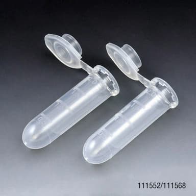 Microcentrifuge Tube, 2.0mL, PP, Attached Snap Cap, Graduated, Natural - cs-8000