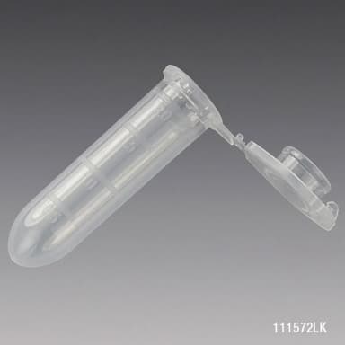 Microcentrifuge Tube, 2.0mL, PP, Attached Locking Snap Cap, Graduated, Natural, Lot Certified: Rnase, Dnase, Pyrogen, ATP and Human DNA Free - cs-8000