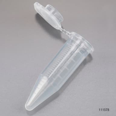 Diamond Midi Centrifuge Tube, 5.0mL, PP, Attached Snap Cap, Graduated, Natural, STERILE, 20/Bag, 10 Bags/Unit - CS/2000