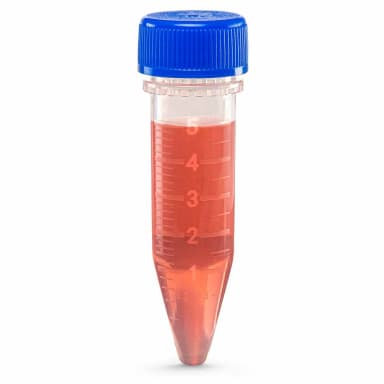 Diamond Midi Centrifuge Tube, 5.0mL, PP, Assembled Blue Screw Cap, Graduated, STERILE, 20/Bag, 10 Bags/Unit - CS/2000