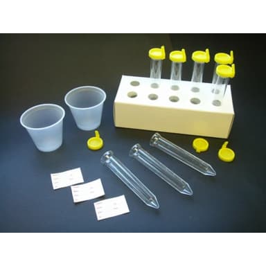 Uri-Pak Urine Collection System, 12mL Flared Top Urine Tube, Yellow Snap Caps with Sanitary Grip, Collection Cups & ID Labels, 100/Bag, 5 Bags/Unit