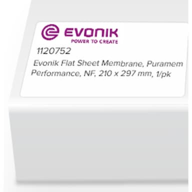 Evonik Flat Sheet Membrane, Puramem Performance, NF, 210 x 297mm, 1/pk