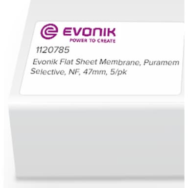 Evonik Flat Sheet Membrane, Puramem Selective, NF, 47mm, 5/pk