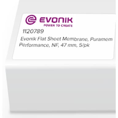 Evonik Flat Sheet Membrane, Puramem Performance, NF, 47mm, 5/pk