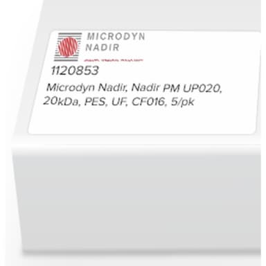 Microdyn Nadir, Nadir PM UP020, 20kDa, PES, UF, CF016, 5/pk