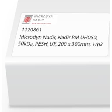 Microdyn Nadir, Nadir PM UH050, 50kDa, PESH, UF, 297 x 210mm, 1/pk