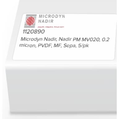 Microdyn Nadir, Nadir PM MV020, 0.2 micron, PVDF, MF, Sepa, 5/pk
