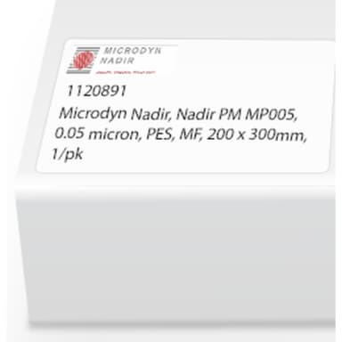 Microdyn Nadir, Nadir PM MP005, 0.05 micron, PES, MF, 297 x 210mm, 1/pk