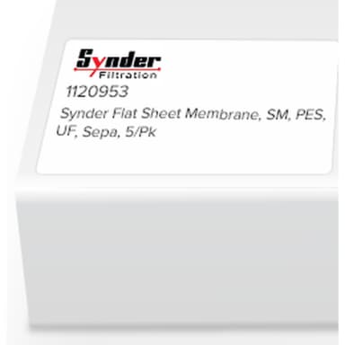 Synder Flat Sheet Membrane, SM, PES, UF, Sepa, 5/Pk