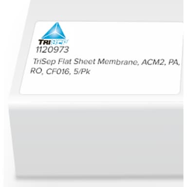 TriSep Flat Sheet Membrane, ACM2, PA, RO, CF016, 5/Pk