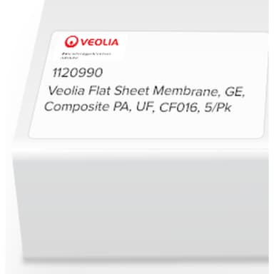 SUEZ (GE) Flat Sheet Membrane, GE, Composite PA, UF, CF016, 5/Pk