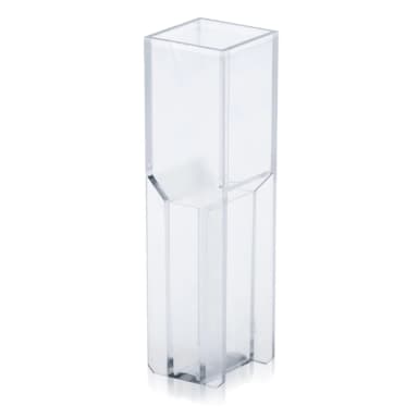 Cuvette, Semi-Micro, 2.5mL, with 2 Clear Sides, UV Grade Polymethylmethacrylate (PMMA), 100/Tray, 5 Trays/Unit - CS/1000