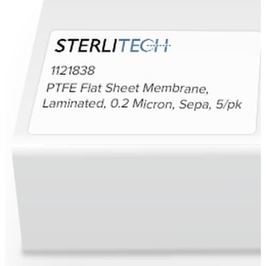 PTFE Flat Sheet Membrane, Laminated, 0.2 Micron, Sepa, 5/pk