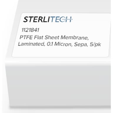 PTFE Flat Sheet Membrane, Laminated, 0.1 Micron, Sepa, 5/pk